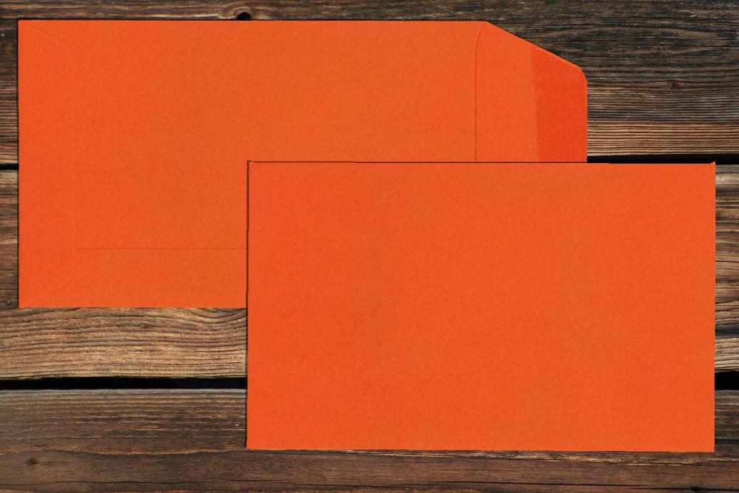 Versandtaschen 65x105 mm Nassklebend Dunkelorange 120 g/qm